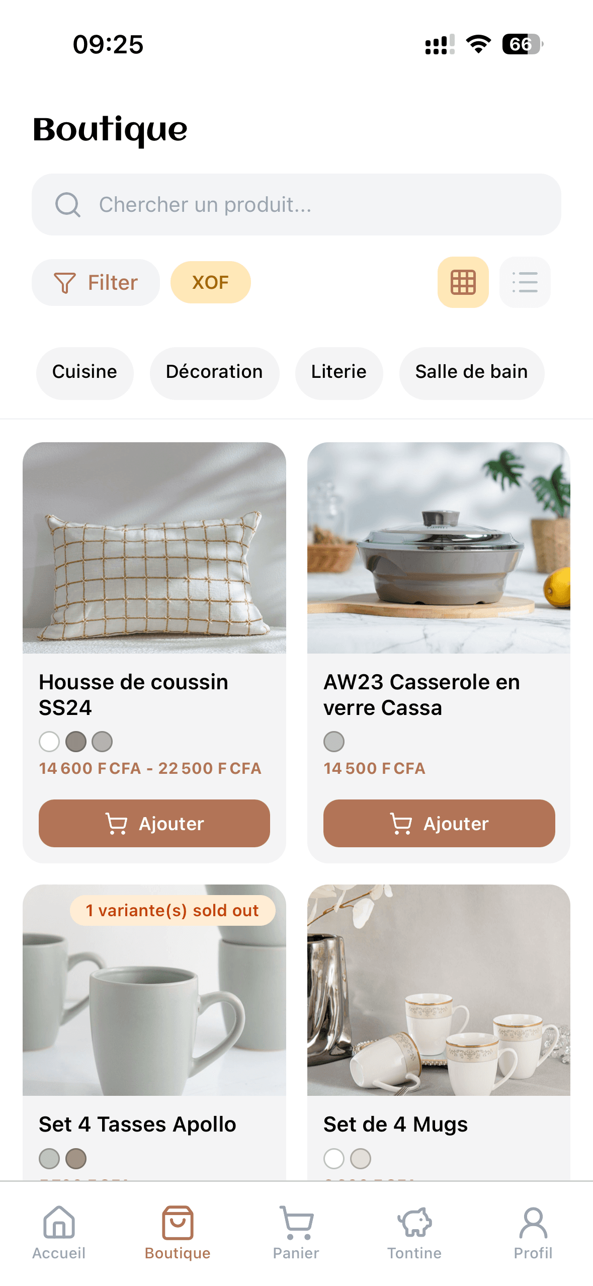 Minebar Déco — App mobile